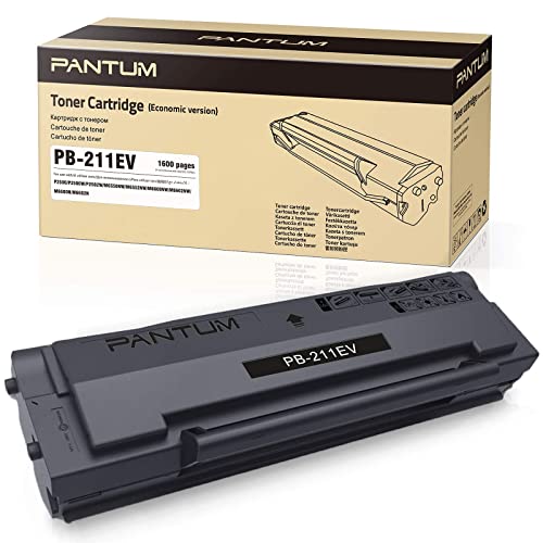All in One Laser Printer Scanner Copier with Auto Document Feeder, Wireless Multifunction Black and White Laser Printer, Pantum M6552NW(W4G61A) White with PB-211EV Toner
