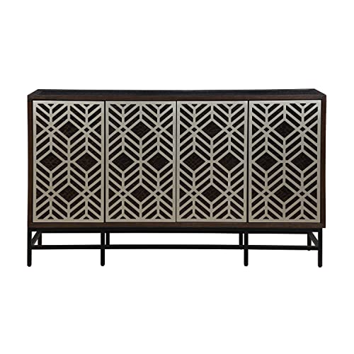 Coast to Coast Imports Miles Espresso Brown & Black Four Door Credenza