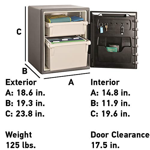 SentrySafe SFW205GQC Fireproof Safe and Waterproof Safe with Digital Keypad 2.05 Cubic Feet Black