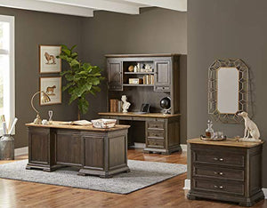 Martin Furniture IMSA450 Executive Lateral File Cabinet, Fully Assembled, Brown