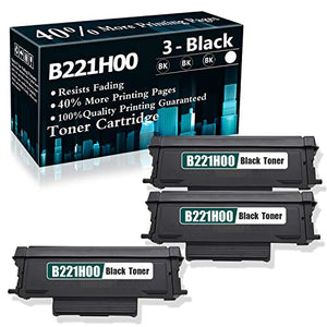 3 Black Remanufactured Cartridge B2236 B221H00 Toner Cartridge Compatible for Lexmark B2236dw MB2236adw Printer,Sold by TopInk
