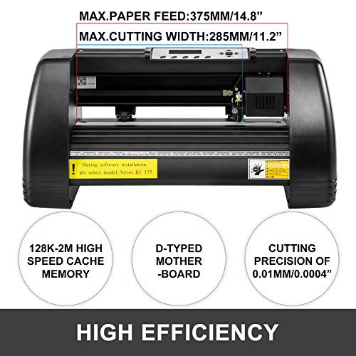 VEVOR Vinyl Cutter 14 Inch Plotter Machine 350mm Paper Feed Vinyl Cutter Plotter Signmaster Software Sign Making Machine (14Inch Style 2)