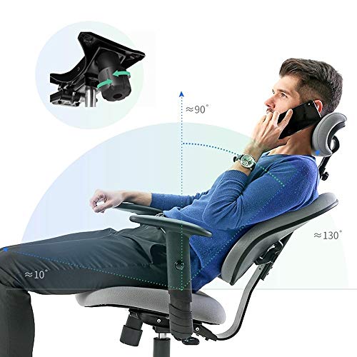 SKUAI Executive Office Chair with Adjustable Armrest - Red