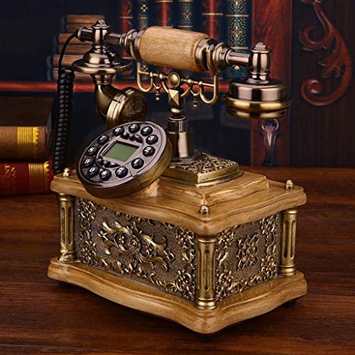 TEmkin Antique Carved Retro Telephone - European Villa Decor