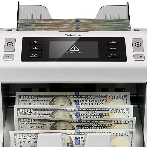 Safescan 2610 - High-Speed Bill Counter for Sorted, Single Denomination Bills with UV/Size Counterfeit Detection