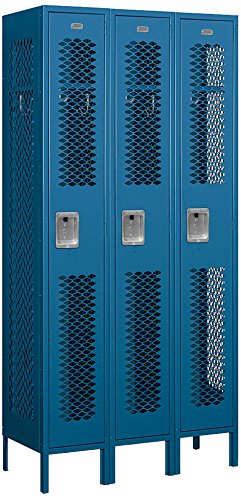 Salsbury Industries 71365BL-U Single Tier 36-Inch Wide 6-Feet High 15-Inch Deep Unassembled Vented Metal Locker, Blue