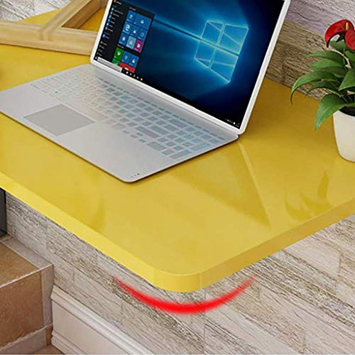 Wall-Mounted Drop-Leaf Table with Storage Shelves