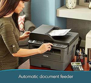 Brother Premium MFC L27 Series Compact Monochrome All-in-One Laser Printer I Print Copy Scan Fax I Wirless I Mobile Printing I Auto 2-Sided Printing I ADF I 32 ppm I ADF + Delca HDMI Cable