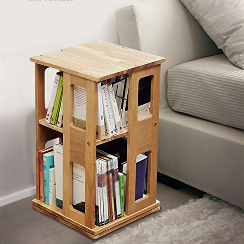 360° Rotating Desktop Bookshelf Organizer Stand Storage Rack