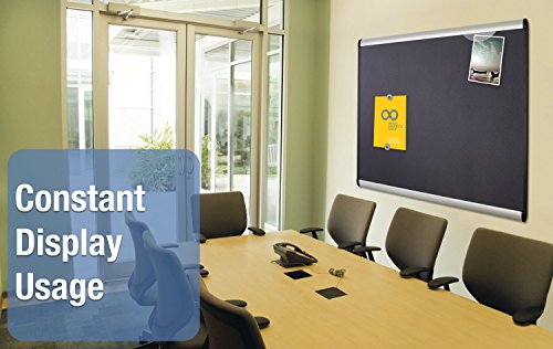 Quartet Prestige Plus Magnetic Fabric Bulletin Board, 4 x 3 Feet, Aluminum Finish Frame, One Board per Order (MB544A)