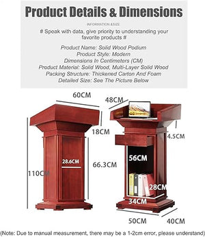 SMuCkS Lectern Podium with Spacious Drawer for Churches, Offices, Schools, and Events