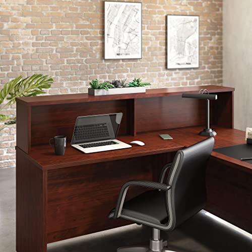 Sauder OfficeWorks Affirm Reception Station, Classic Cherry, 70.87" x 70.87" x 13.58