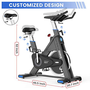 Cycool Exercise Bike Stationary,330 Lbs Weight Capacity Pro Belt Drive Indoor Home Gyms Cycling Bike Trainer, Super Smooth Heavy Duty Flywheel Commercial Studio Cycle for Fitness(Blue)