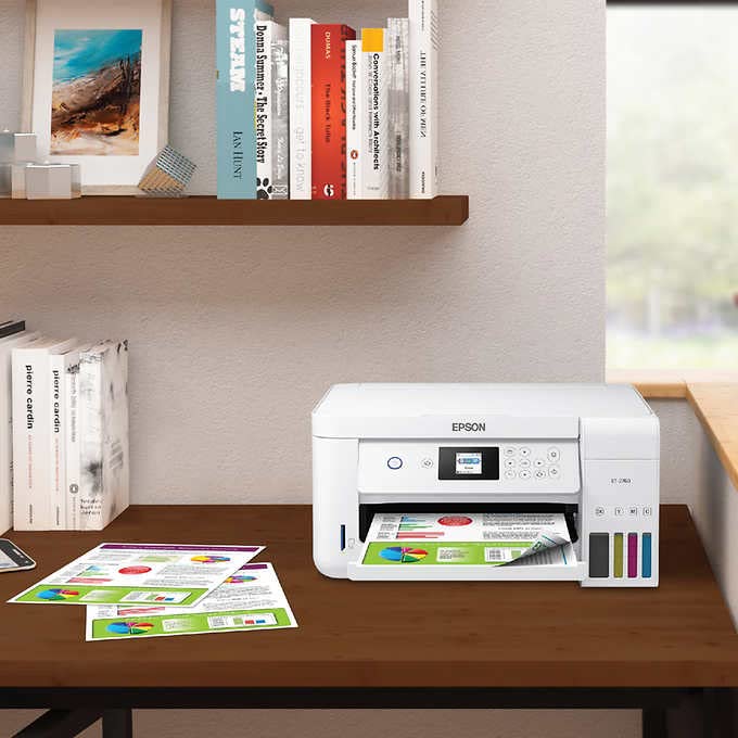 Epson EcoTank ET 2760 Special Edition All-in-One Inkjet Printer | Wireless Printing | Print, Copy, Scan | Prints up to 10 Pages per Minute in Black | Plus One Bonus Bottle of Black Ink - U Deal