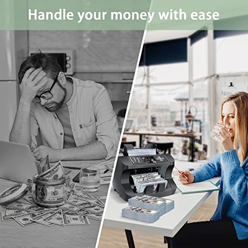 Cashtek N10 Money Counter Machine Mixed Denomination, Bill Value Counting for US Dollar with UV/MG/IR Counterfeit Detection, Small Business Commercial use