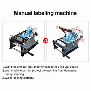 ZONEPACK Manual Lager Size Round Bottle Labeling Machine