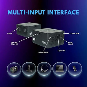 AAXA Technologies KP-400-01 P400 Short Throw Mini Projector Native 1080p LCOS 2hr Battery HDMI TF