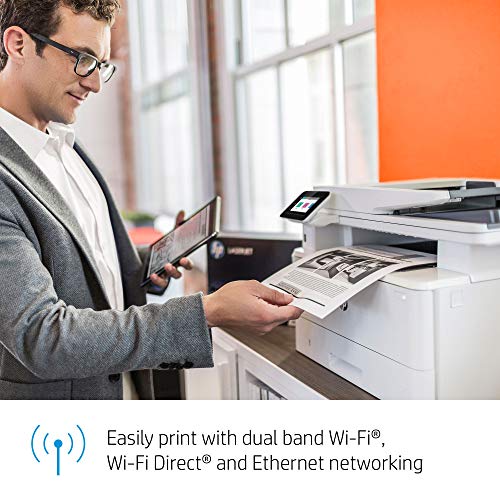 HP LaserJet Pro Multifunction M428fdw Wireless Laser Printer (W1A30A), White, One Size