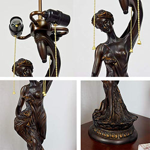 MaGiLL Tiffany Style Hand Painted Glass Desk Lamp 20 Inch
