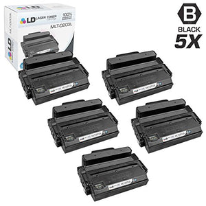 LD Compatible Toner Cartridge Replacement for Samsung MLT-D203L High Yield (Black, 5-Pack)