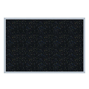 Ghent 48.5" x 96.5" Aluminum Frame Recycled Rubber Bulletin Board, Confetti, Made in the USA