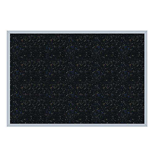 Ghent 48.5" x 96.5" Aluminum Frame Recycled Rubber Bulletin Board, Confetti, Made in the USA