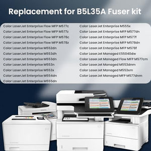 fireinfire B5L35A Fuser Kit Compatible with Color Laserjet M552 M553 M577 - Includes Transfer Roller & Tray
