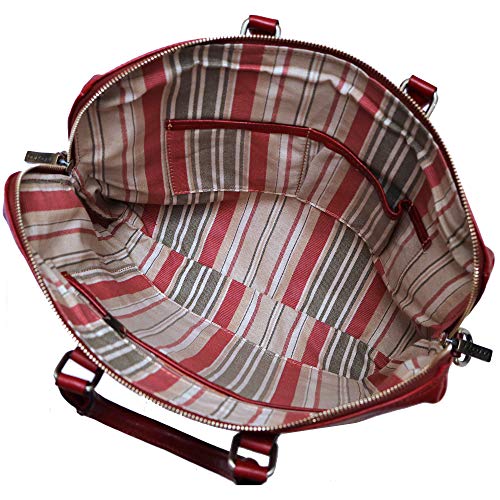Floto Milano Slim Red Briefcase Attache Lap-top Case