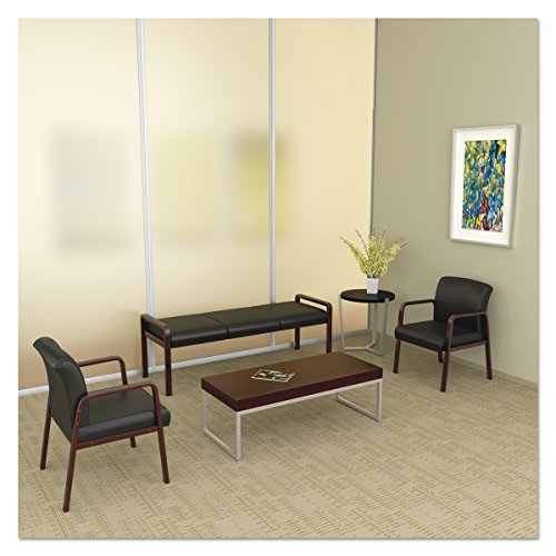 Alera ALECT7648M Occasional Coffee Table, 47 1/4w x 20d x 16h, Mahogany/Silver