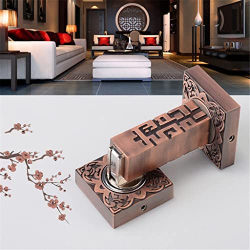 Chinese Style Antique Copper Door Stopper - Villa Furniture Hardware Anti-Collision Magnet Door Stops (Color: A)