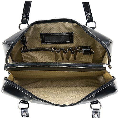 Mcklein USA Leather Ladies' Laptop Briefcase, Black