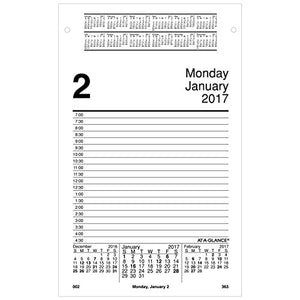 AT-A-GLANCE Daily Desk Calendar Refill 2017, 5 x 8" (E458-50)