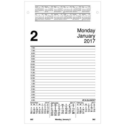 AT-A-GLANCE Daily Desk Calendar Refill 2017, 5 x 8" (E458-50)