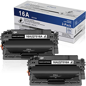 2 Pack Black High Yield Compatible 16A | Q7516A Toner Cartridge Replacement for HP 5200 5200N 5200tn 5200dtn 5200L Printer
