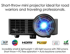 Optoma ML750ST Ultra-Compact 700 Lumen WXGA Short Throw LED Projector with MHL Enabled HDMI Port