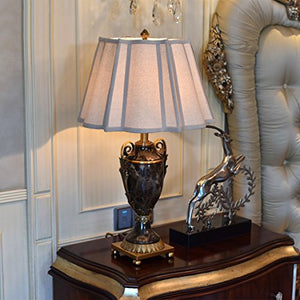 505 HZB Marble Lamp Luxury European Style Villa Living Room Bedroom Bedside Lamp