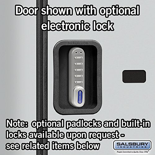Salsbury Industries 2-Tier S-Style Designer Wood Locker - 6ft H x 21in D, Gray