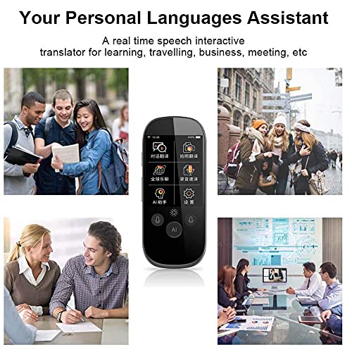 UsmAsk Smart Instant Language Translator Device, Portable 2-Way Translations, 3.0Inch Touch Screen, 75 Languages - Black