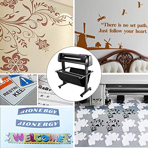 VEVOR Off-line Vinyl Cutter Machine 870mm Vinyl Printer U-Disk, 34 inch Plotter Printer with Accessories & Floor Stand Vinyl Cutting Machine Adjustable Force and Speed for Sign Making Plotter Cutter