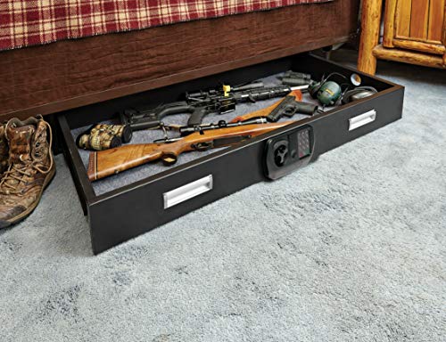 SnapSafe Under Bed Safe 75400, Matte Black, Gun Storage and Security