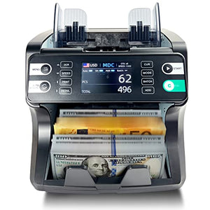 IDLETECH VR-1 Money Counter Machine Mixed Denomination, Value Reader with Advanced Counterfeit Detection (UV/MG/MT/IR/2CIS), Multi-Currency (USD/CAD/MXN/EUR)