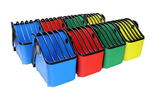 LocknCharge Large Plastic Device Baskets (Pack of 8),Blue/Green/Red/Yellow