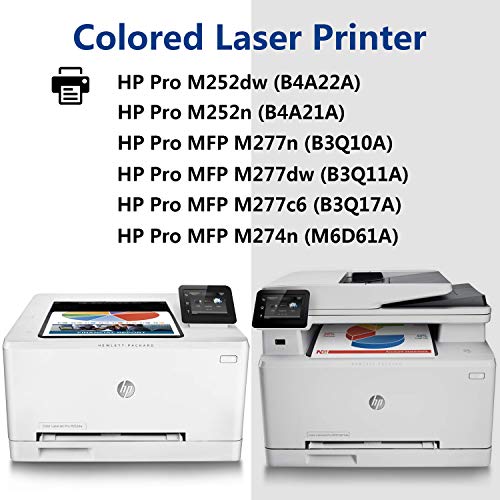 10-Pack (4BK+2C+2Y+2M) 201X | CF401X CF402X CF403X Toner Cartridge Replacement for HP Color Laserjet Pro MFP M277dw MFP M277n MFP M277c6 M252dw M252n M277 M252 Printer,Sold by TopInk