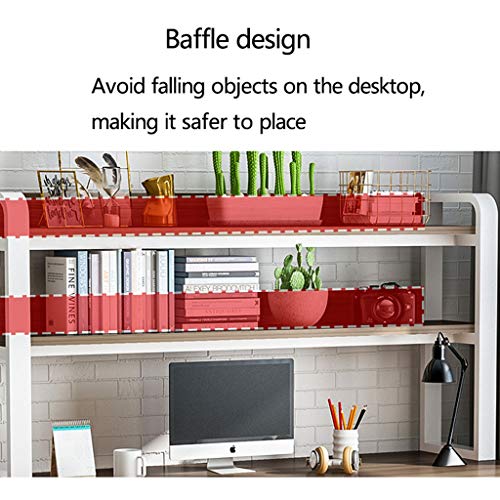 Zzmop Computer Desk with 3-Layer Storage Shelf,Laptop Notebook Study Writing Table,PC Workstation,for Home Office.