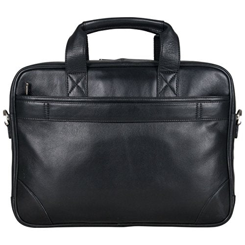 Ben Sherman Top Zip Laptop Portfolio Briefcase, Black, One Size