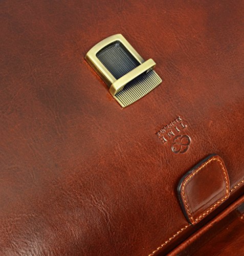 Leather Briefcase Doctor Attache Lawyer Bag Large Handmade Brown Time Resistance