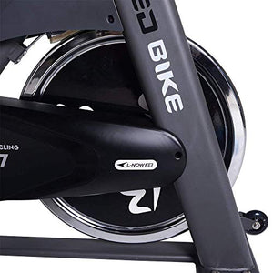 L NOW Indoor Cycling Bike, Belt Drive Indoor Exercise Bike, Stationary Bike LCD Display with 44LBS Flywheel