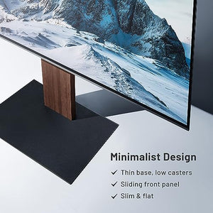 WALL V2 Caster High Type Universal TV Stand - Walnut
