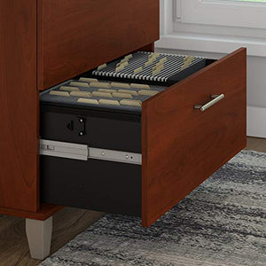 Bush Furniture Somerset 2 Drawer Lateral File Cabinet | Letter, Legal, and A4-Size Document Storage, 30W x 17D x 29H, Hansen Cherry
