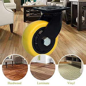 FOGUO Office Chair Wheels Replacement for Hardwood Floors - Smooth & Quiet Rubber Casters